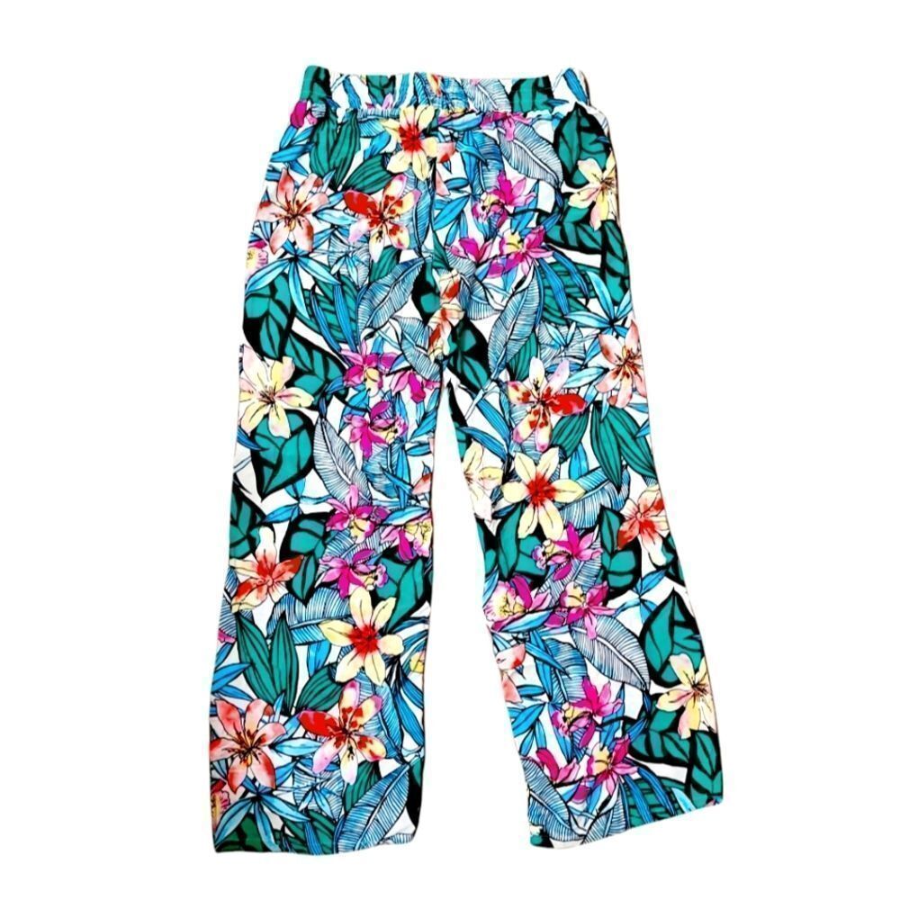BEBO Women's Casual Tropical Wide Leg Beach Floral Plant Pants